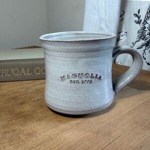Magnolia Black Oak Art Gray Stoneware Mug Est 2003 Farmhouse Coffee Cup